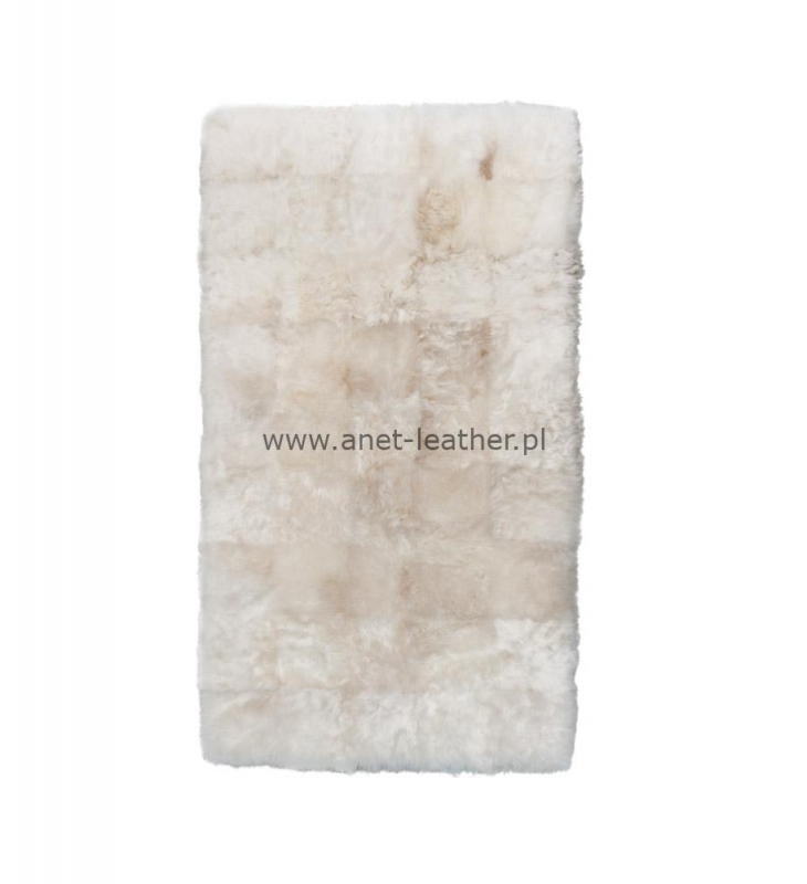 NATURAL DESIGNER RUG WHITE SHORN